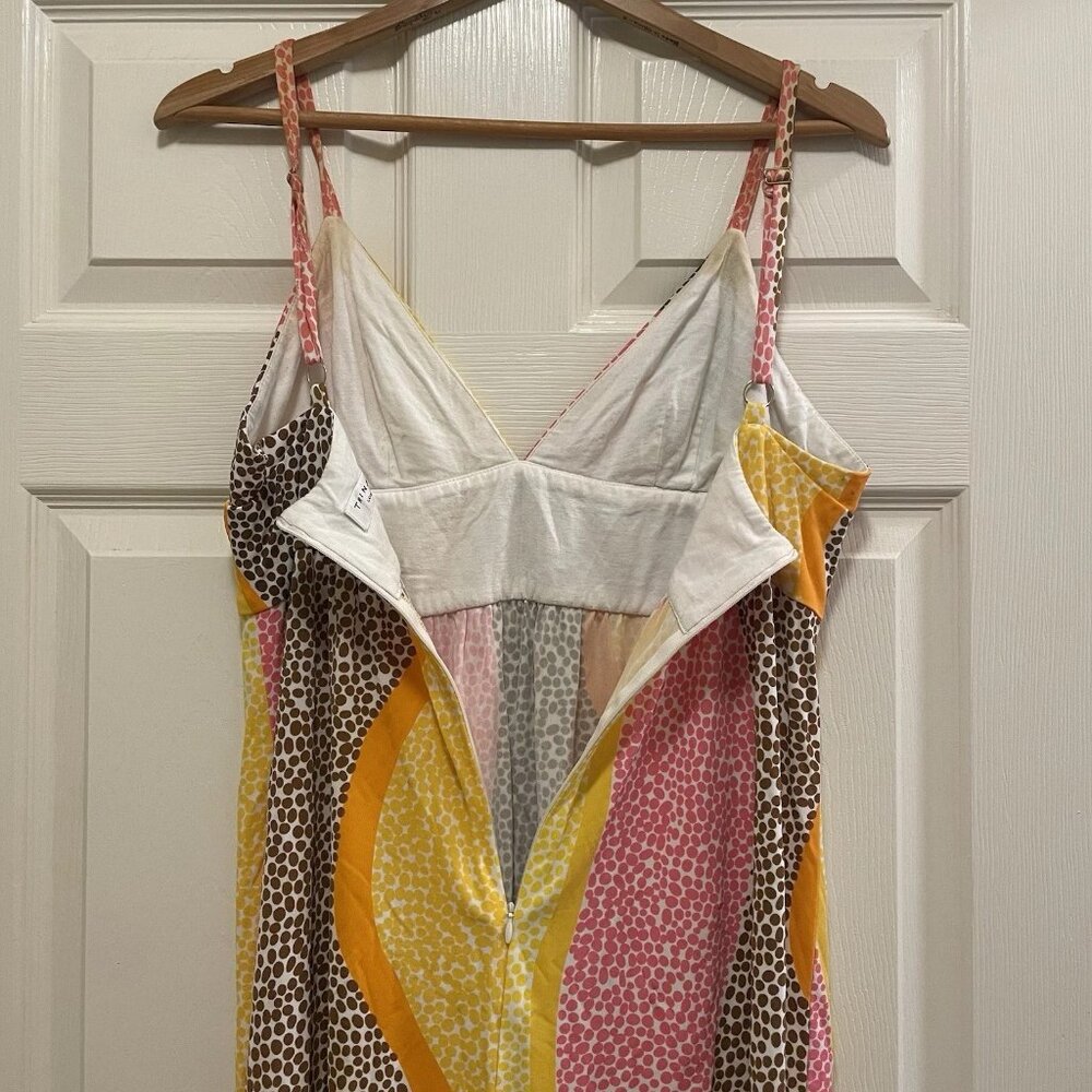 TRINA TURK Multicolor Abstract Adjustable Spaghetti Strap Mini Sundress Sz 10 - Picture 6 of 8